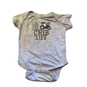 New Holland Tractor Crib Life Onesie One Piece 24 Months Gray Blue Baby
